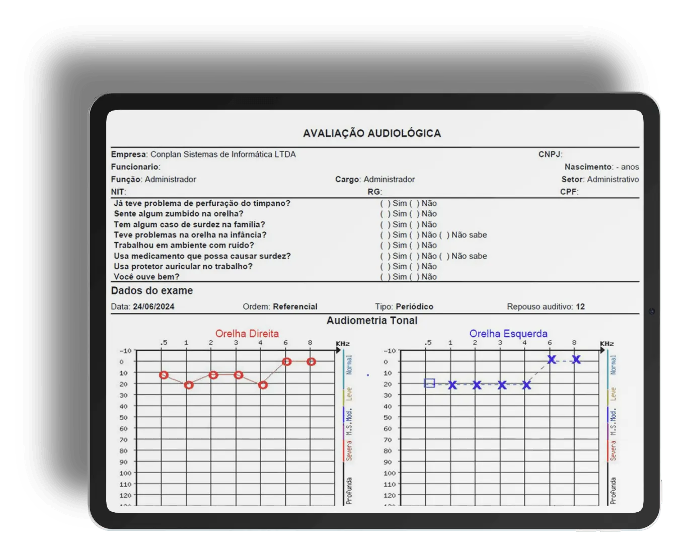Avaliação Audiológica - Sistema SGG