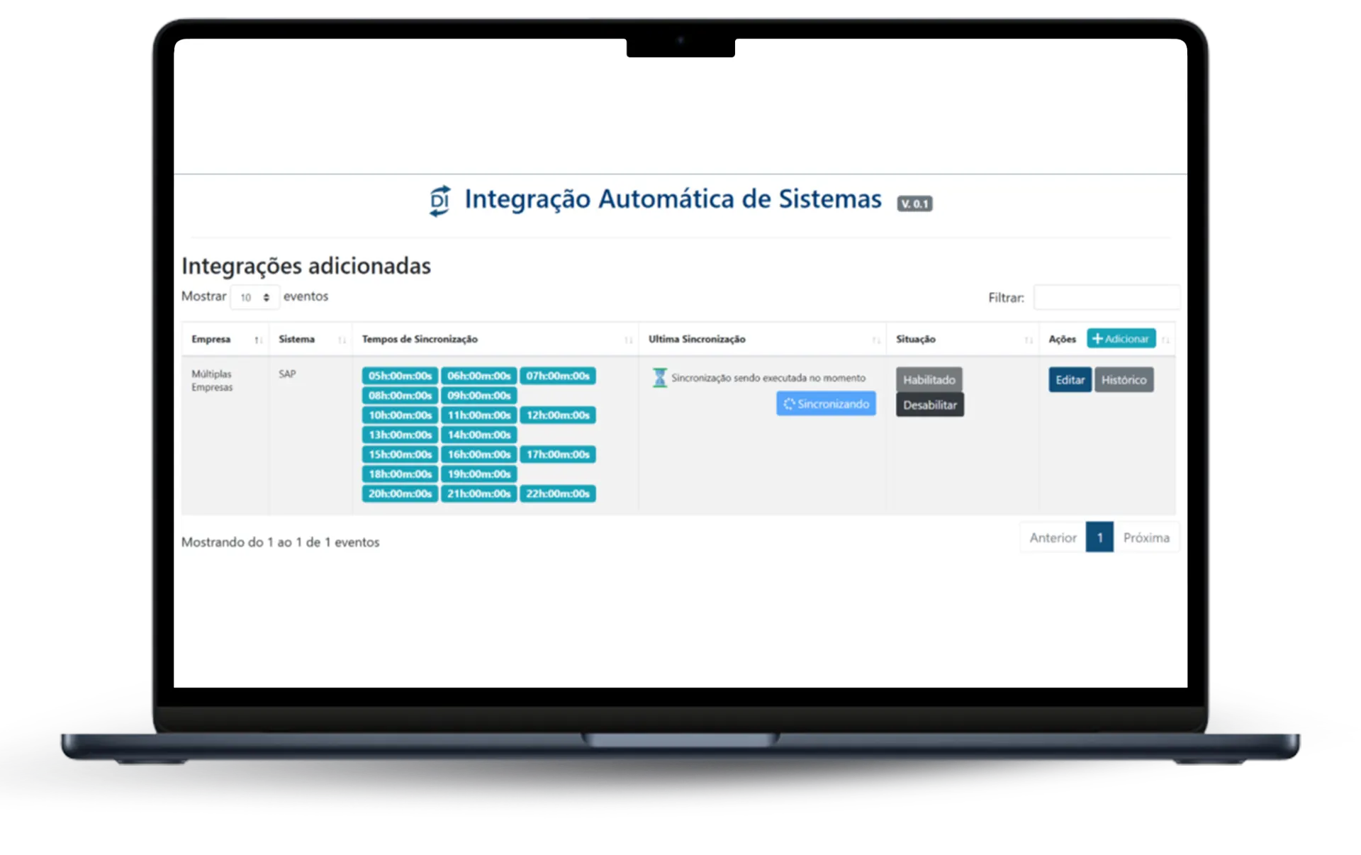Integração Automática de Sistemas - Sincronização em tempo real