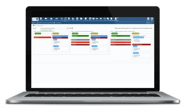 Dashboard eSocial SST mostrando indicadores e relatórios de conformidade