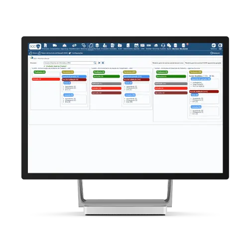 Kanban de eventos eSocial no SGG