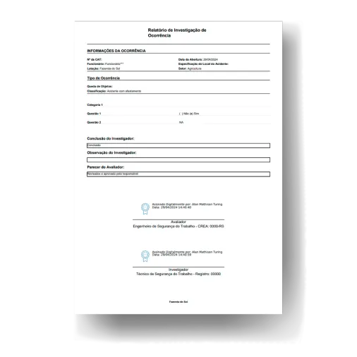 Documento de assinatura digital